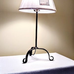 Hand forged table lamp