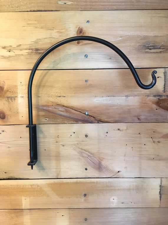 Hand forged, hammered, 16 inch swivel plant hanger