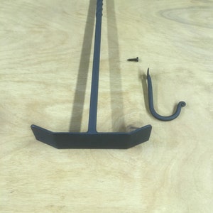 Hand forged fireplace/woodstove ash rake