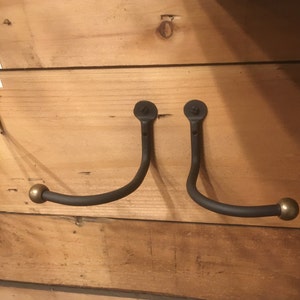 Hand forged curtain tie backs image 1