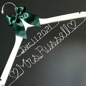Hanger for Wedding Dress, Personalized Bridal Hanger with Name, Bride Hanger for Daughter, Bridal Shower Gift for Bride, Custom Gift for Her