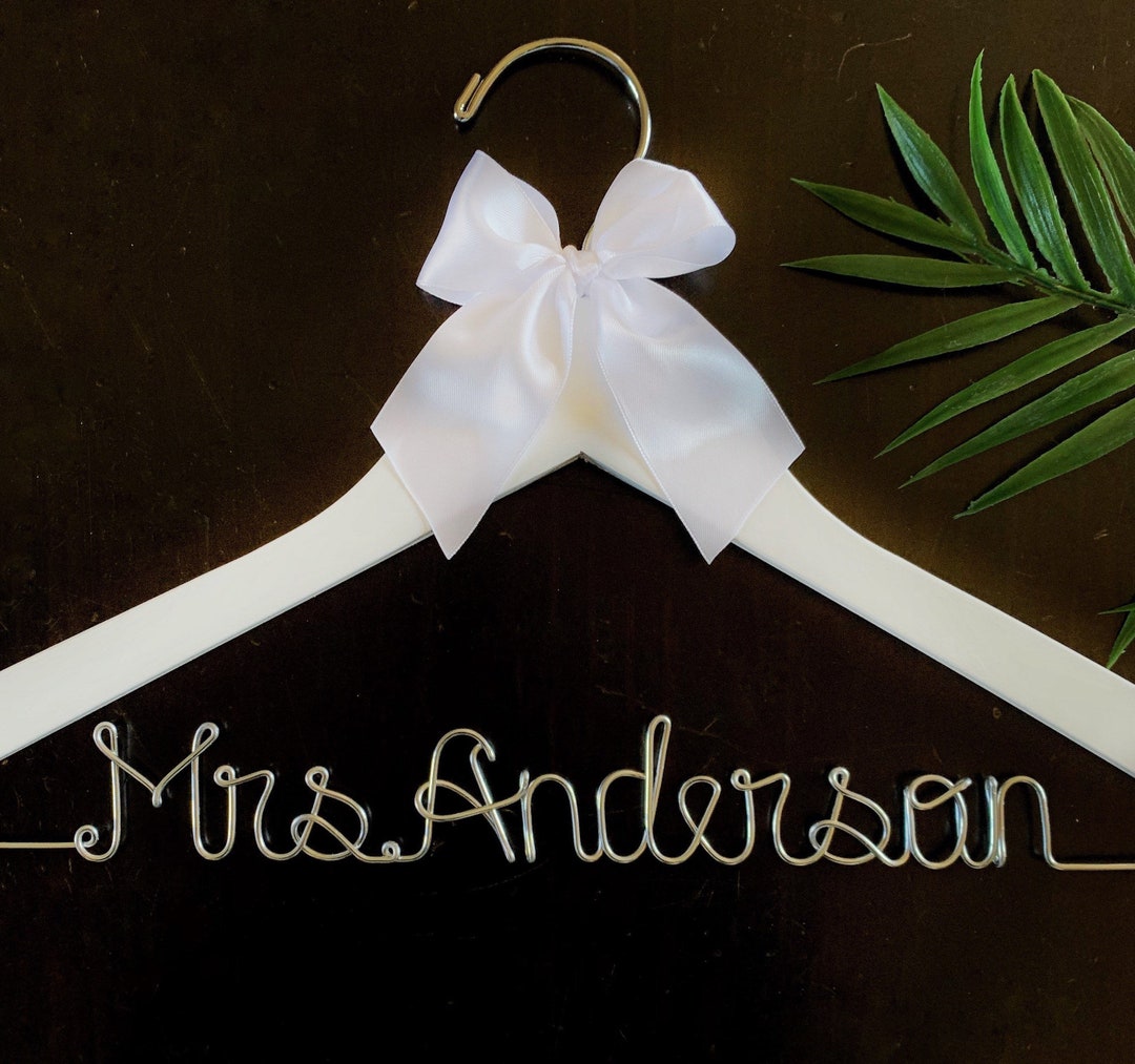 Wedding Dress Bridal Gown Hanger Personalized Bridal Shower Etsy