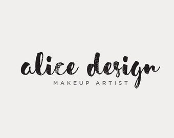 Rustic pre-made logo, Boutique Logo, Makeup Artist Logo, Stylist Branding, Name Logo, Small Business, grunge logo, hipster logo, script font