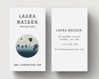 Photography calling card, premade business card, modern business card, name card, photography stationery, contact card, simple business card
