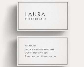 Minimalistic Professional Business Card, Simple Calling Card, Small Buisness Marketing, Contact Card, Branding Template, Name Design