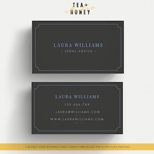 Elegant business card, minimal name card, black business card, Calling Card Lawyer, Legal Business, traditional business card, modern design image 1