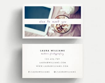 Photographers Business Card, Premade name card, Minimalistic business card, Image calling card, Creative name card, Photo business card