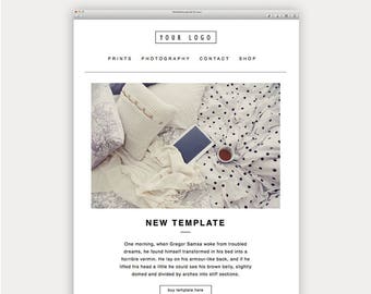 Email Newsletter Template, Mailchimp Customizable Template, Responsive HTML email, Photography Email, Email Newsletter, Instant download