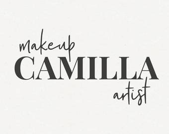 Premade Logo, Elegant Modern Logo, Modern Logo, Makeup Artist, Small Business Logo, Serif Font Logo, Handwritten Fashion Logo, Beauty salon