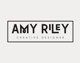 Unique Font Logo, Frame Logo, Premade Branding, Minimal Logo, Photography Logo, Modern Premade Logo, Premade Watermark, Modern Logo Template