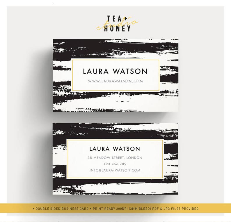 Business Card Template Business Card for Artists Paint Brush Etsy UK