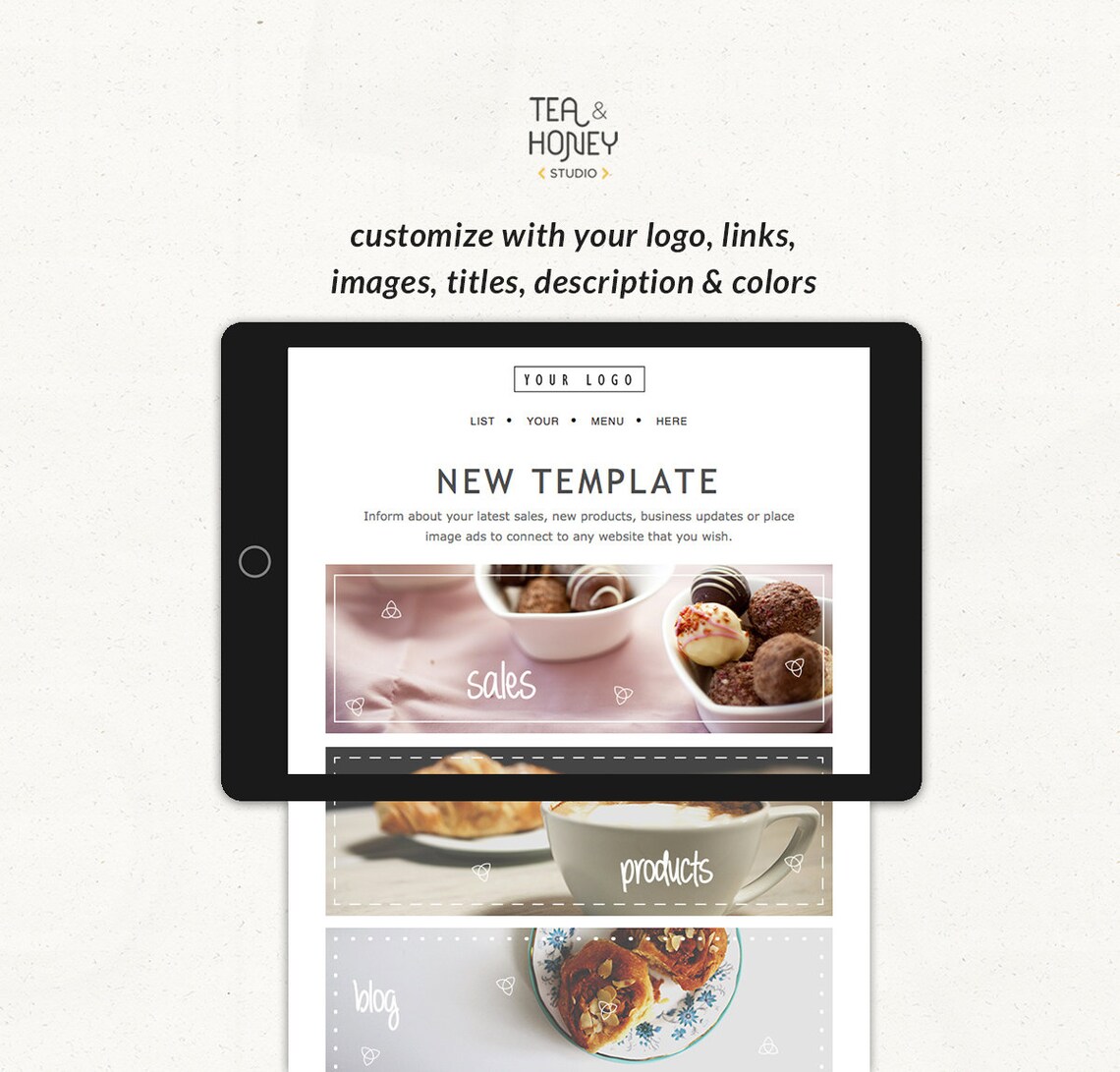 Mailchimp Email Newsletter Template, Modern Design HTML Promotional ...