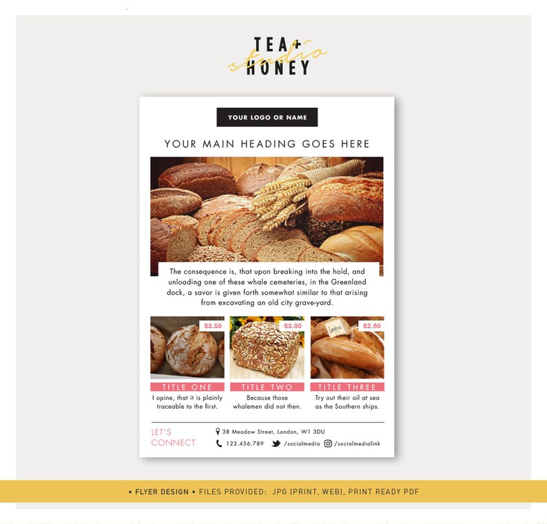 Leaflet Template, A6 Simple Flyer Design, Modern Photography Marketing ...