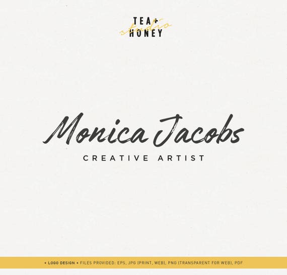 Artist Logo Premade Logo Design For Creatives Brushed Logo Etsy Artist Logo Premade Logo Design For Creatives Brushed Logo Etsy