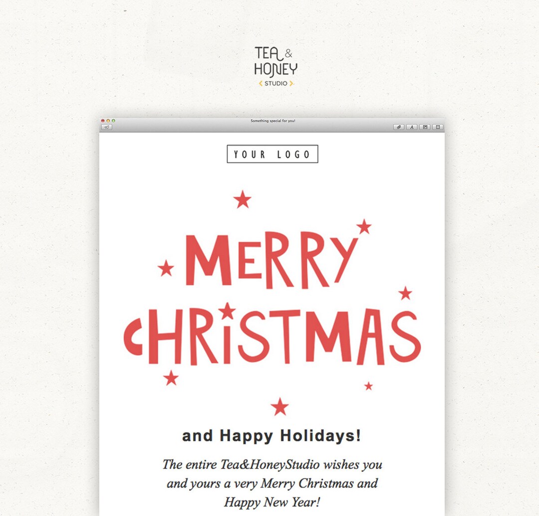 Christmas Email Newsletter Greetings HTML Mailchimp Marketing - Etsy