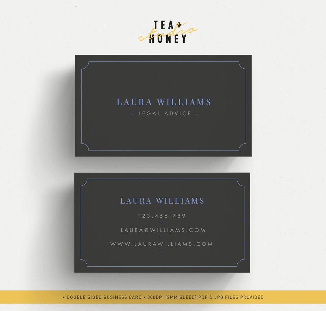 Elegant Business Card, Minimal Name Card, Black Business Card, Calling ...