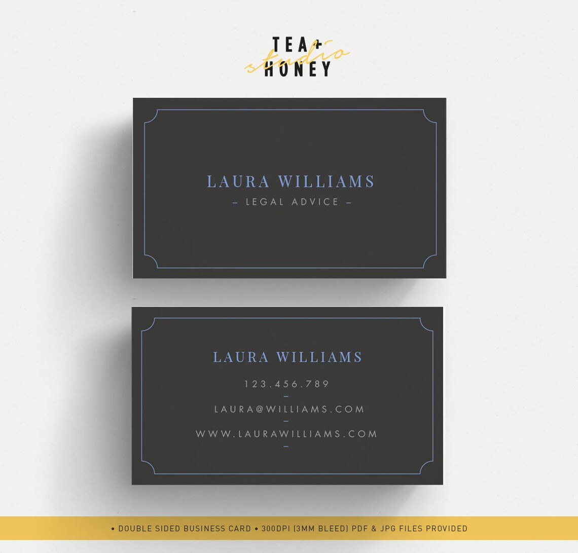Elegant Business Card, Minimal Name Card, Black Business Card, Calling ...