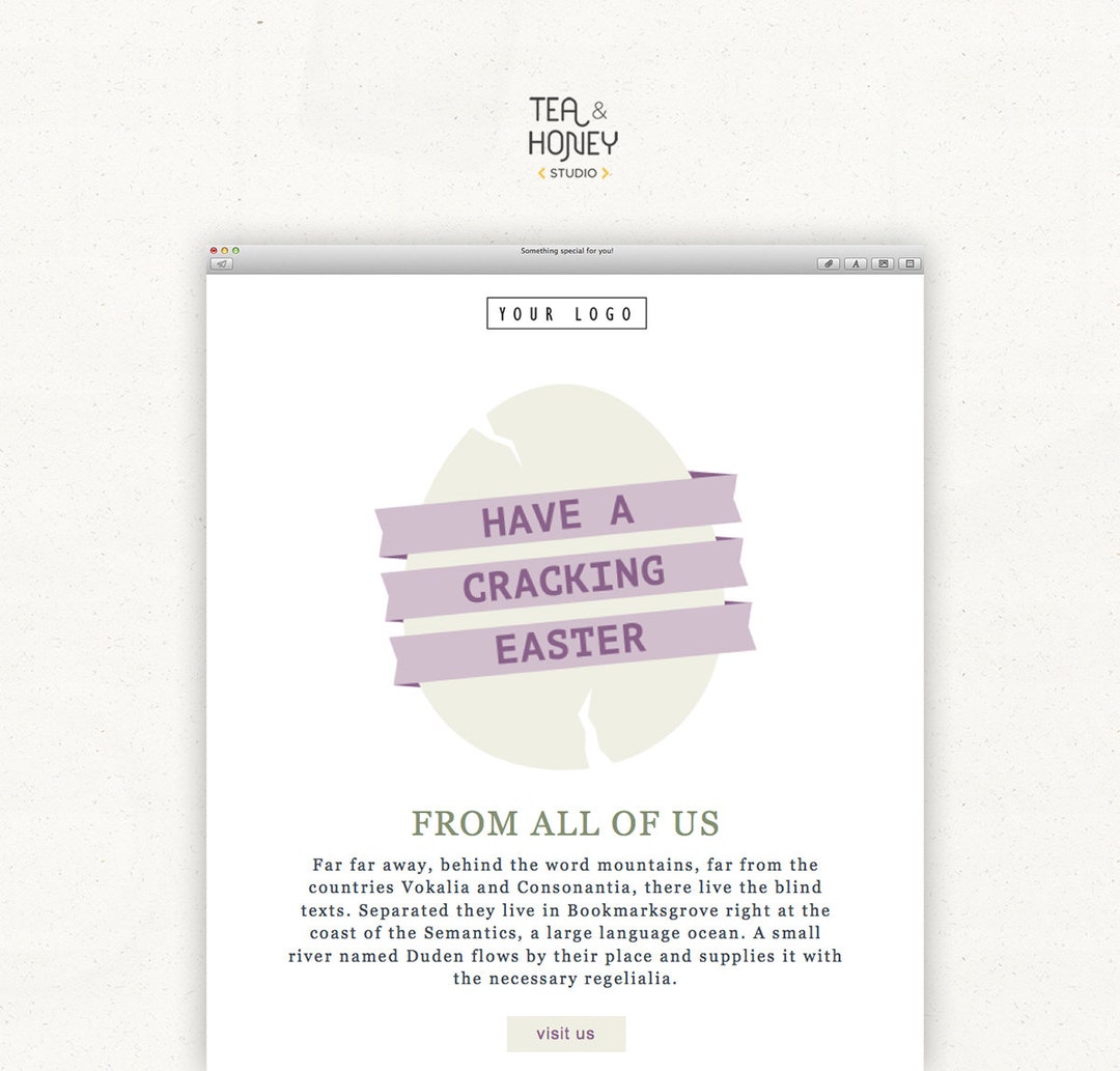 Easter Mailchimp Email Template Easter Greetings Seasonal - Etsy