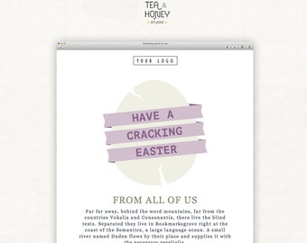 Easter Mailchimp Email Template, Easter Greetings, Seasonal E-card, Responsive Email Template, E-Newsletter, Easter Card, HTML Online Card