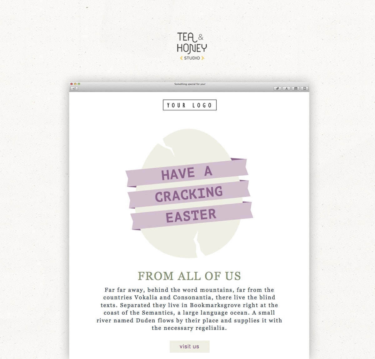 Easter Mailchimp Email Template Easter Greetings Seasonal - Etsy