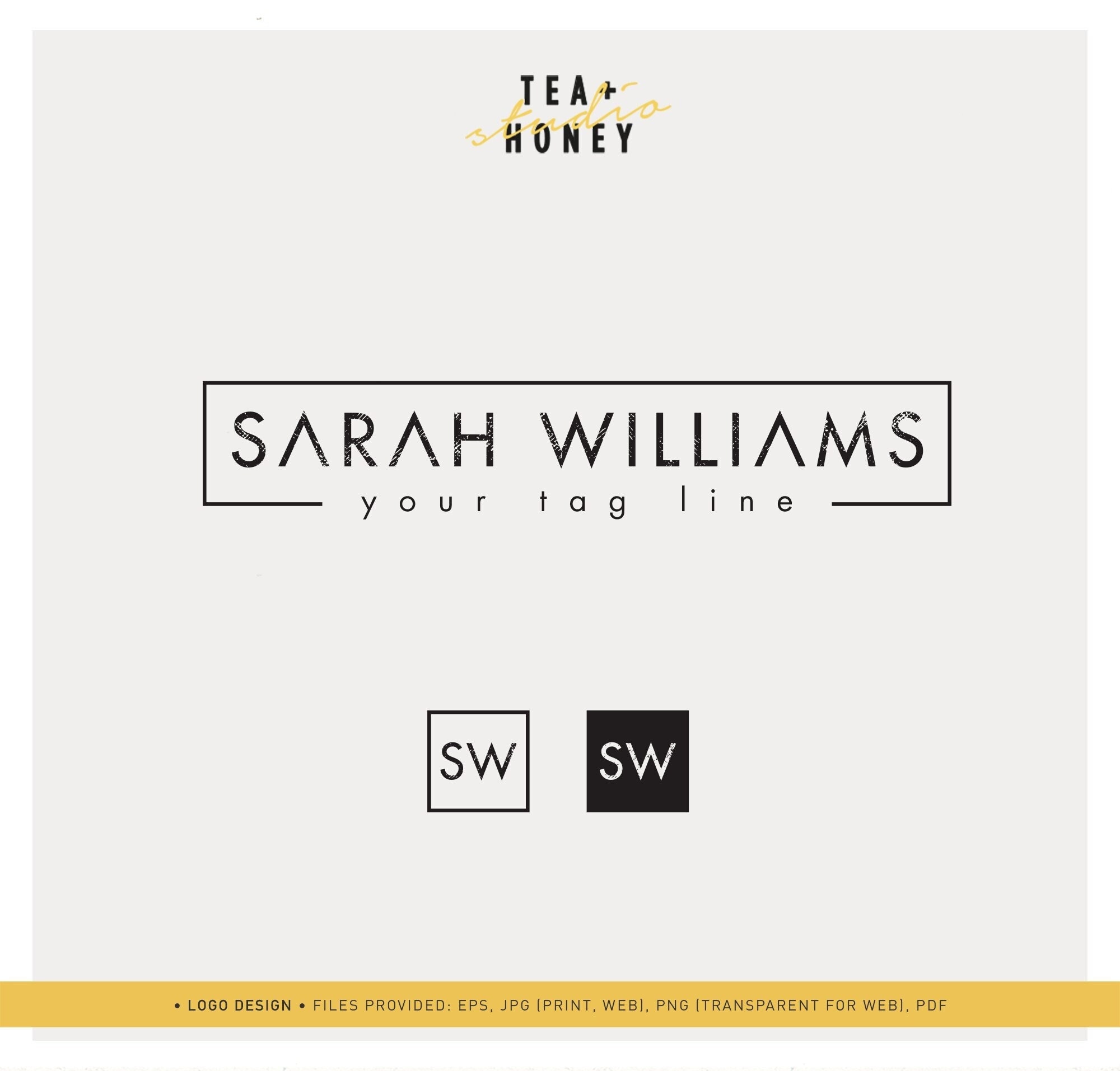 Primary & Secondary Logo Customised Premade Logo Design Kit Paper ...