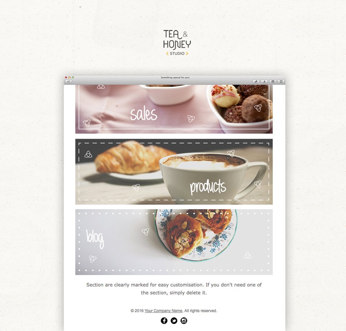 Mailchimp Email Newsletter Template, Modern Design HTML Promotional ...