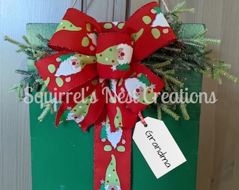 Cintres de porte en bois personnalisés cadeaux de Noël