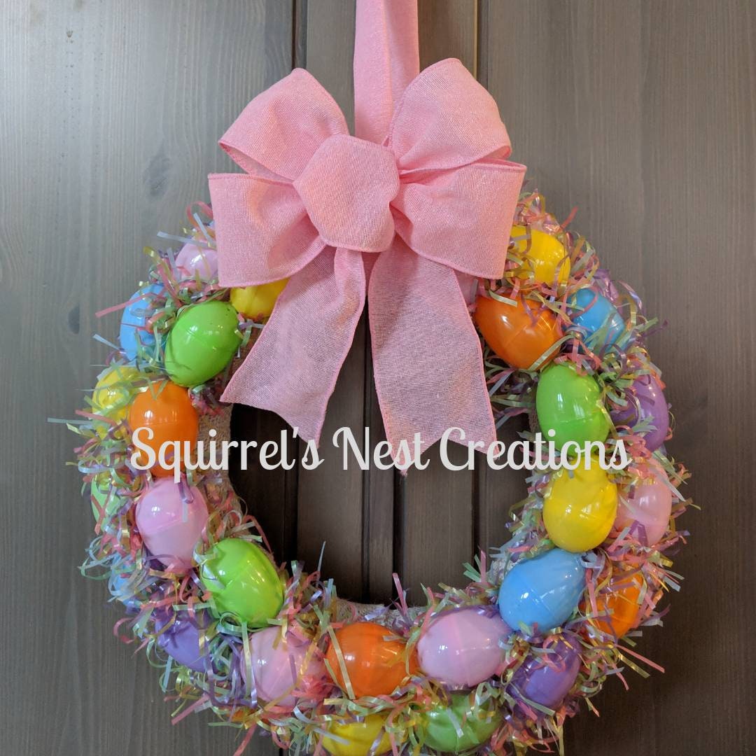 Easter Egg Burlap Wreath