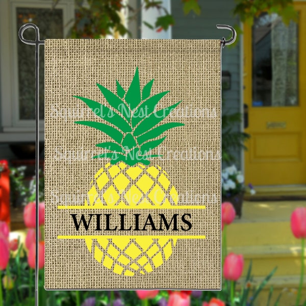 Pineapple Garden Flag Etsy