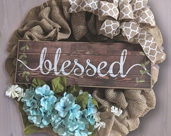 Blessed Burlap - All Season Wreath