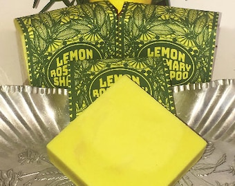 Shampoing en barre bio au citron et au romarin