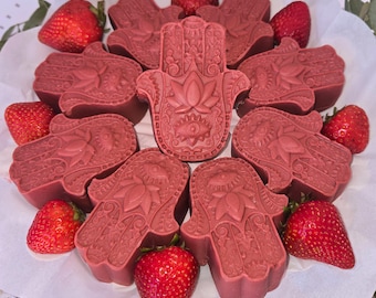 Strawberry Sudsy Scrub Exfoliation Bar for Face and Body
