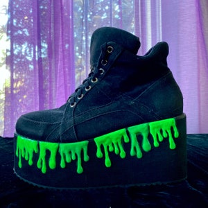 Mens black platform shoes hotsell