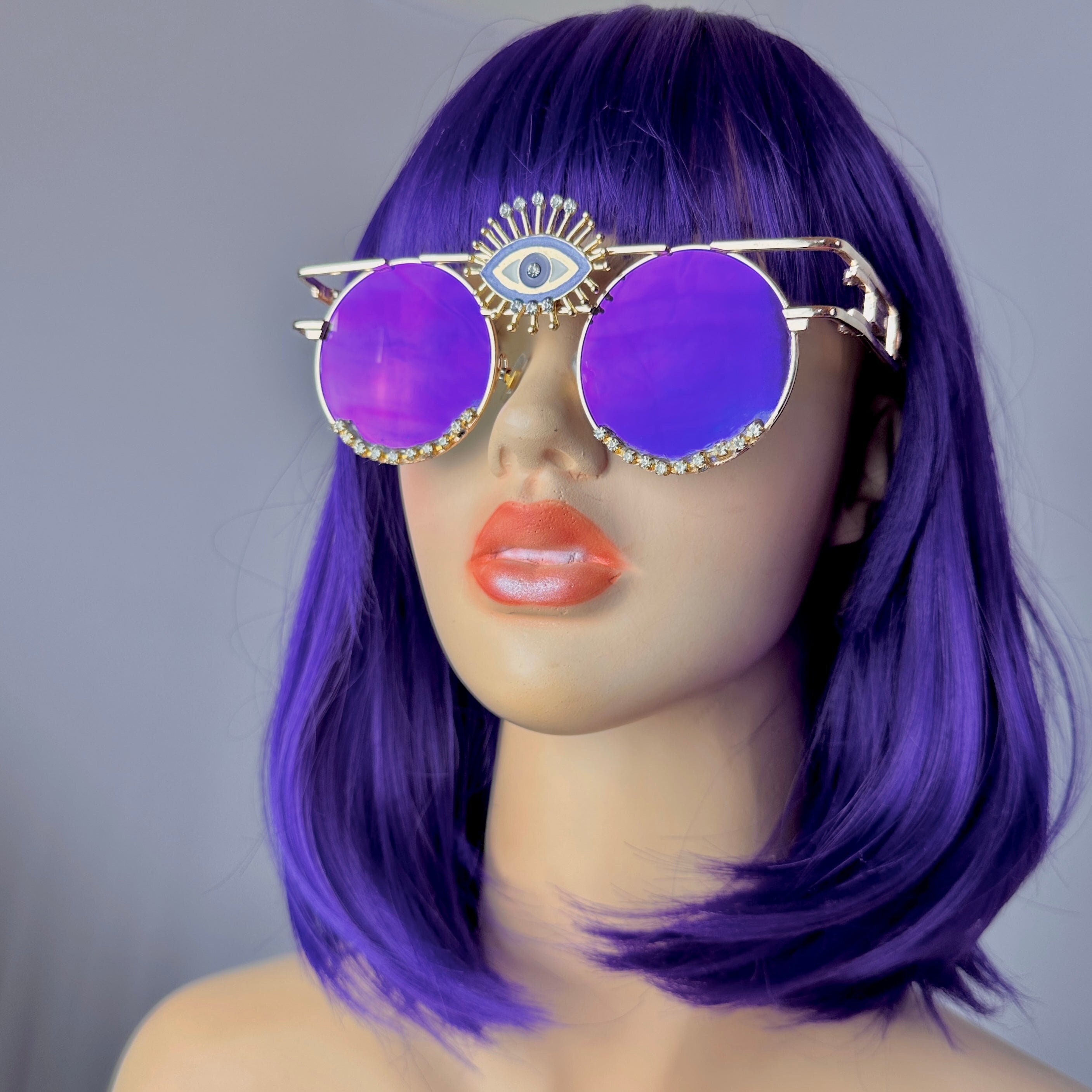 Rhinestone Fringe Glasses - Etsy display picture 1