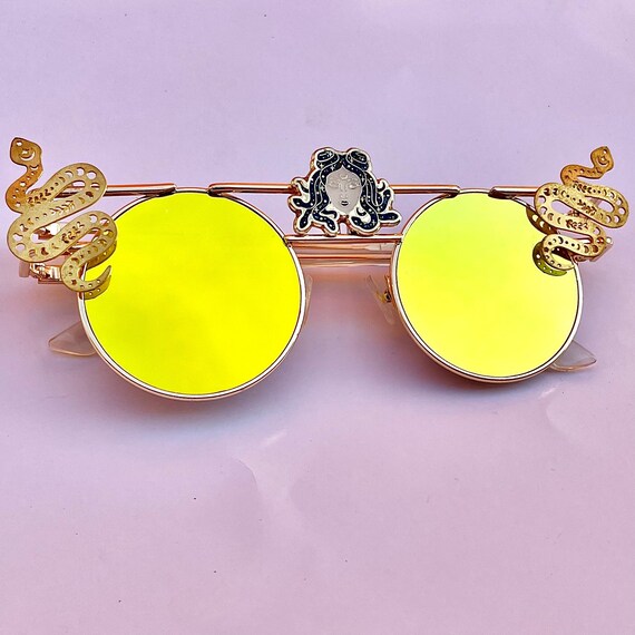 Medusa Steampunk Sunglasses Snake Queen Costume Serpent  display picture 1