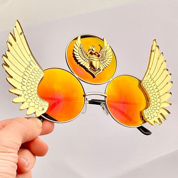 Scarab Beetle Sunglasses Festival Egyptian Glasses Winged  display picture 1