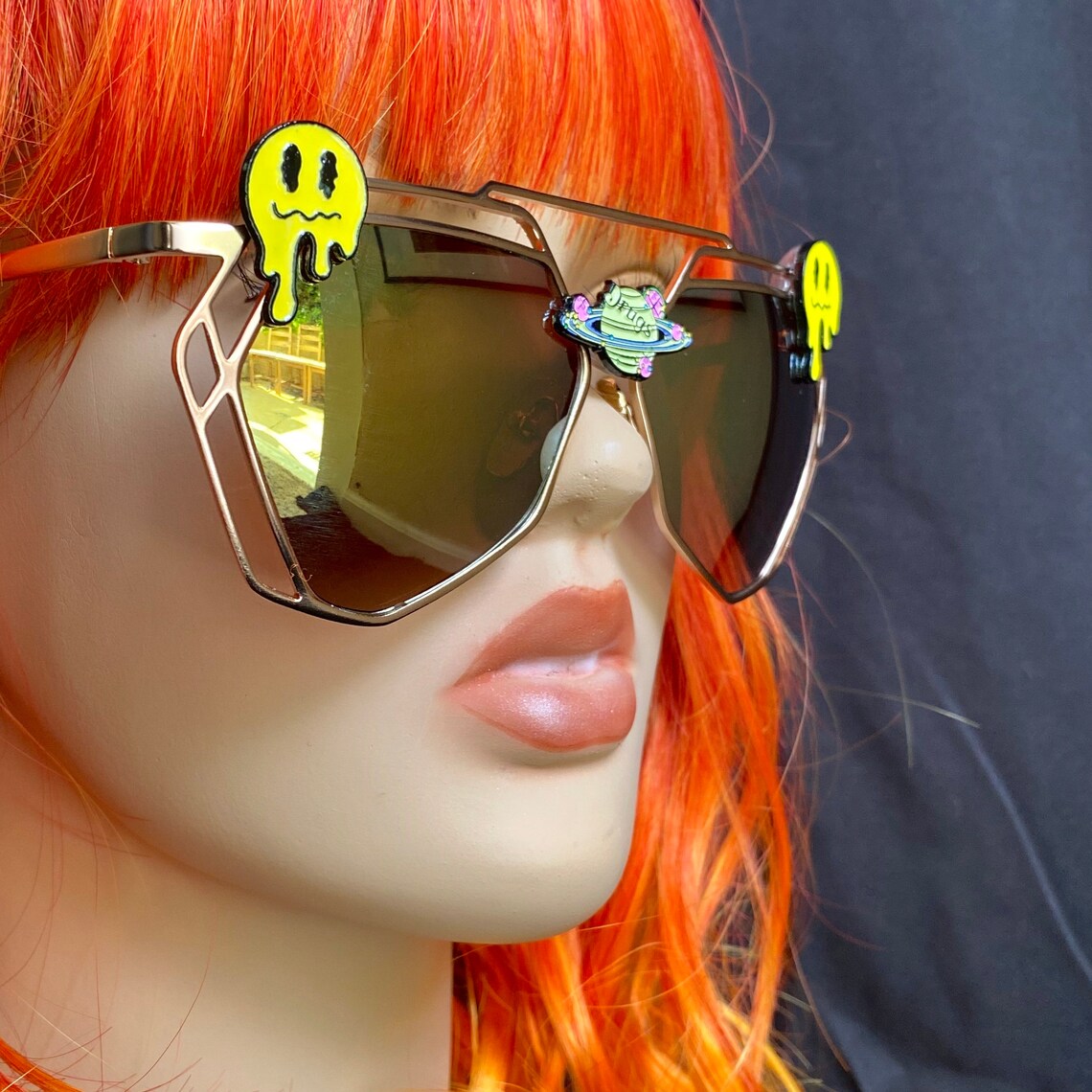Trippy Melted Sunglasses Dripping Melting Glasses Etsy