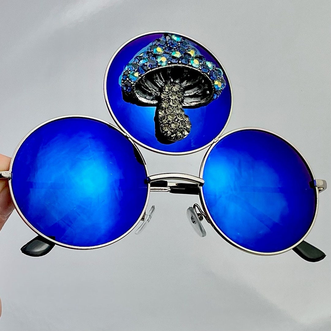 Mushroom Rave Outfit Sunglasses Trippy Glasses Psychedelic Shrooms ...