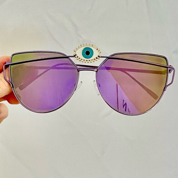 Evil Eye Sunglasses Third Eye Custom Glasses Rave Festival  display picture 1