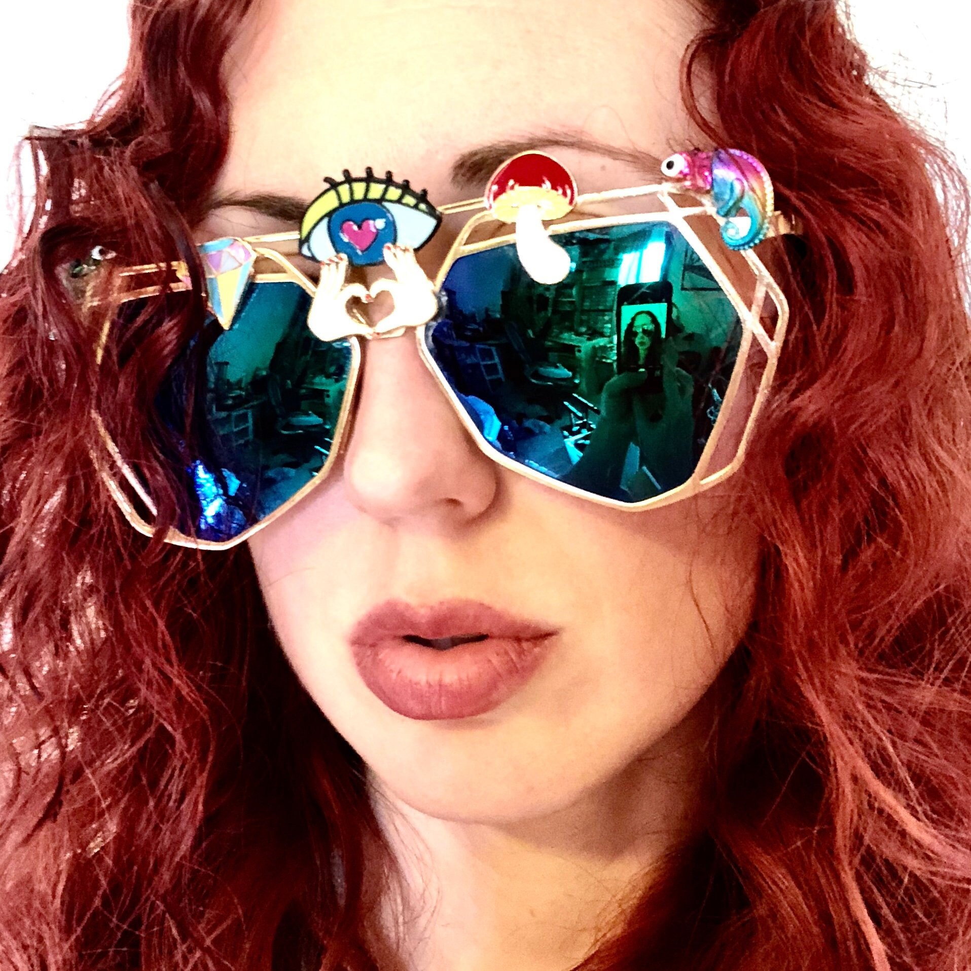 Gafas de sol de tercer ojo adornadas Rave Festival decorado Etsy