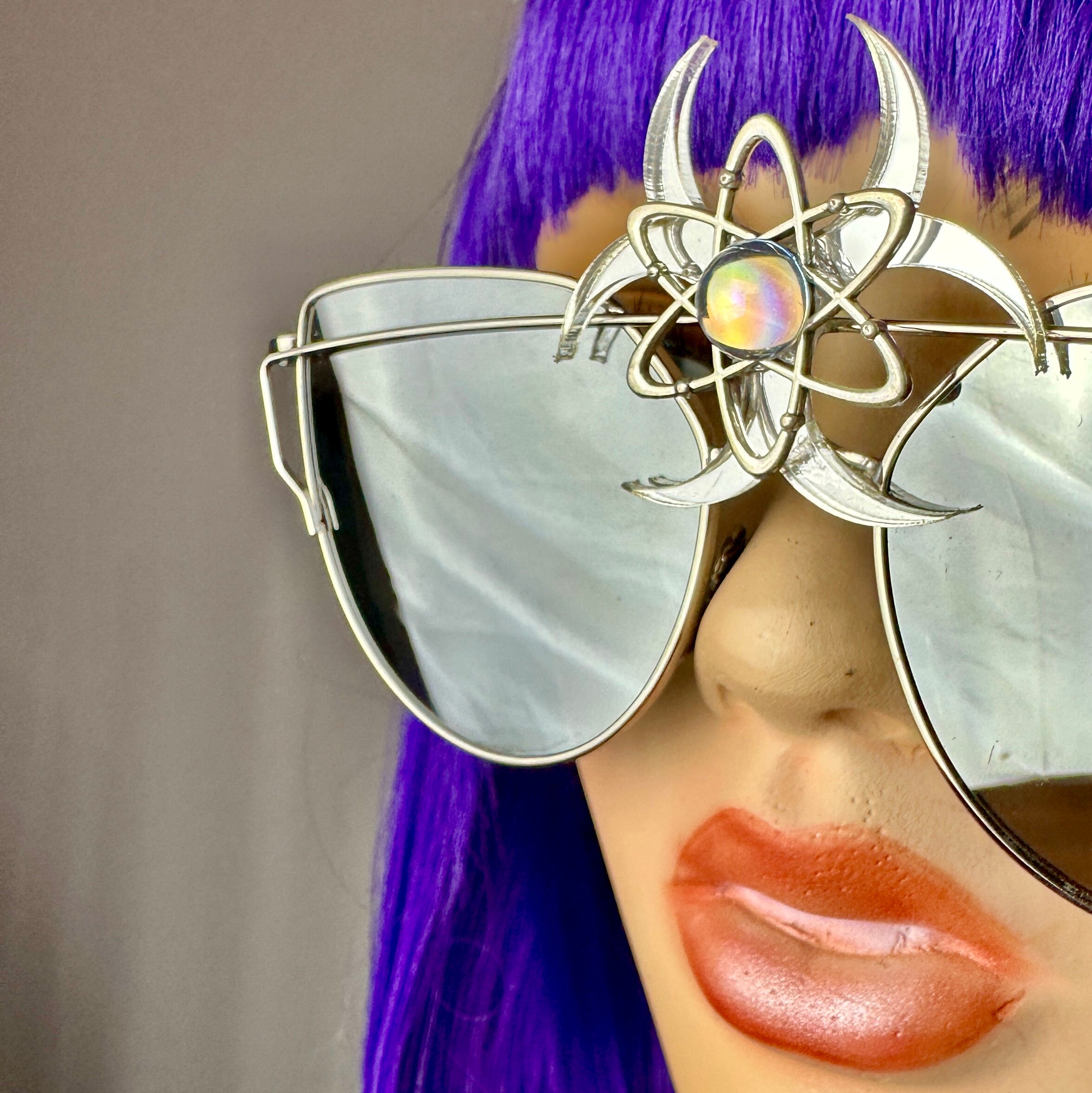 Saturn Planet Astronaut Space Sunglasses Glasses Rave Festival EDC EDM Alien Ufo Futuristic Cyberpunk Mens Sunglasses Rave Accessories  main image 4