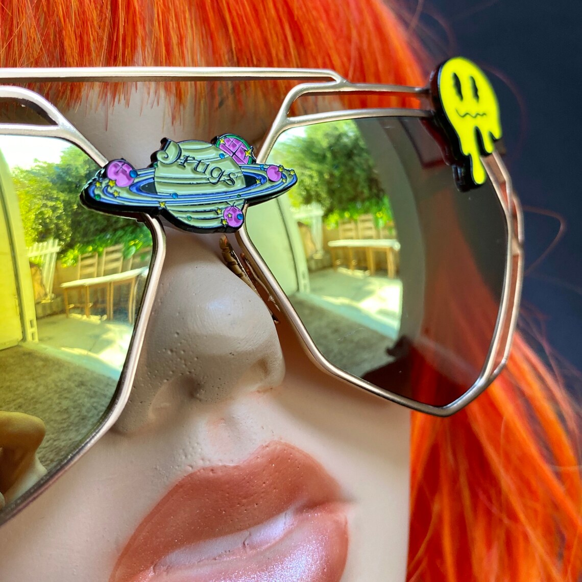 Trippy Melted Sunglasses Dripping Melting Glasses Etsy