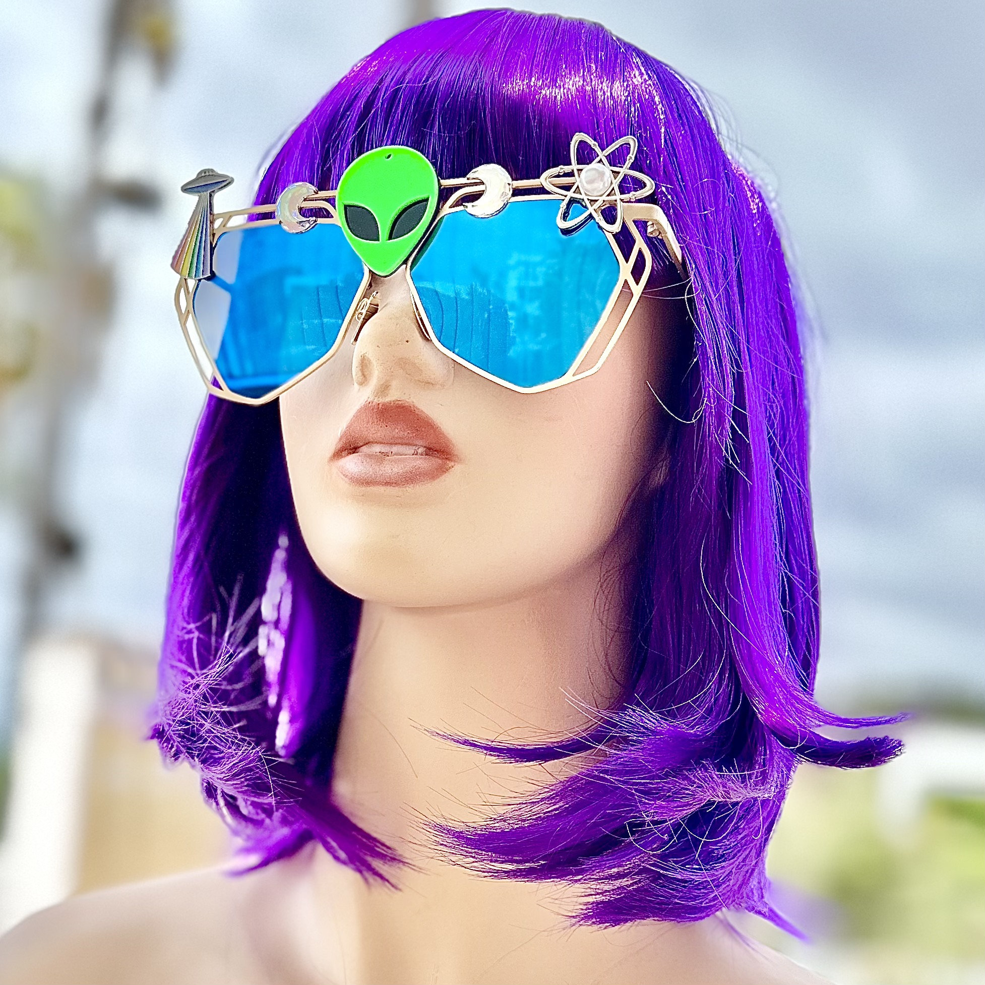 Third eye sunglasses rave festival psychedelic Third Eye Sunglasses – Rave Fashion Goddess main image 4