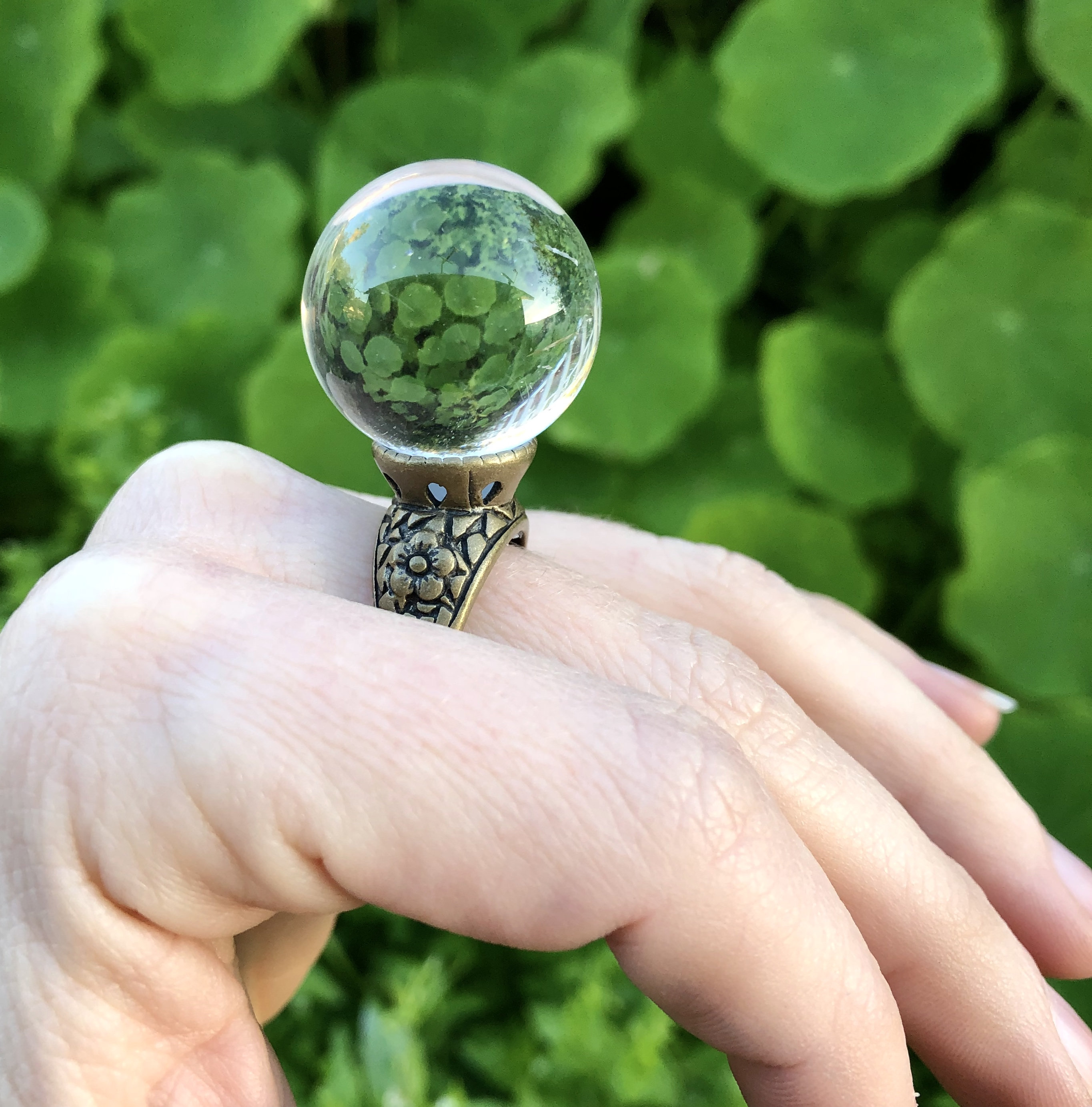 Crystal ball ring deals