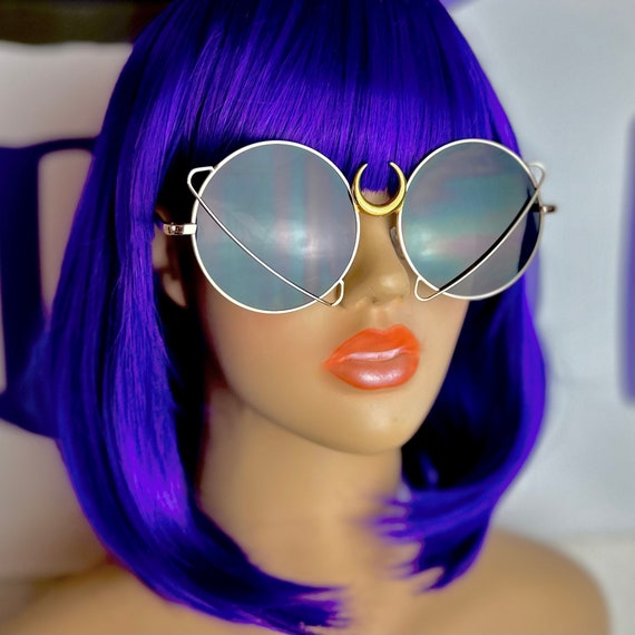 Moon Sunglasses Cosplay Glasses Jewelry Accessories Luna Crescent Rave Costume Festival Saturn Planet Cosmic Celestial Space Galaxy Mars EDC Etsy