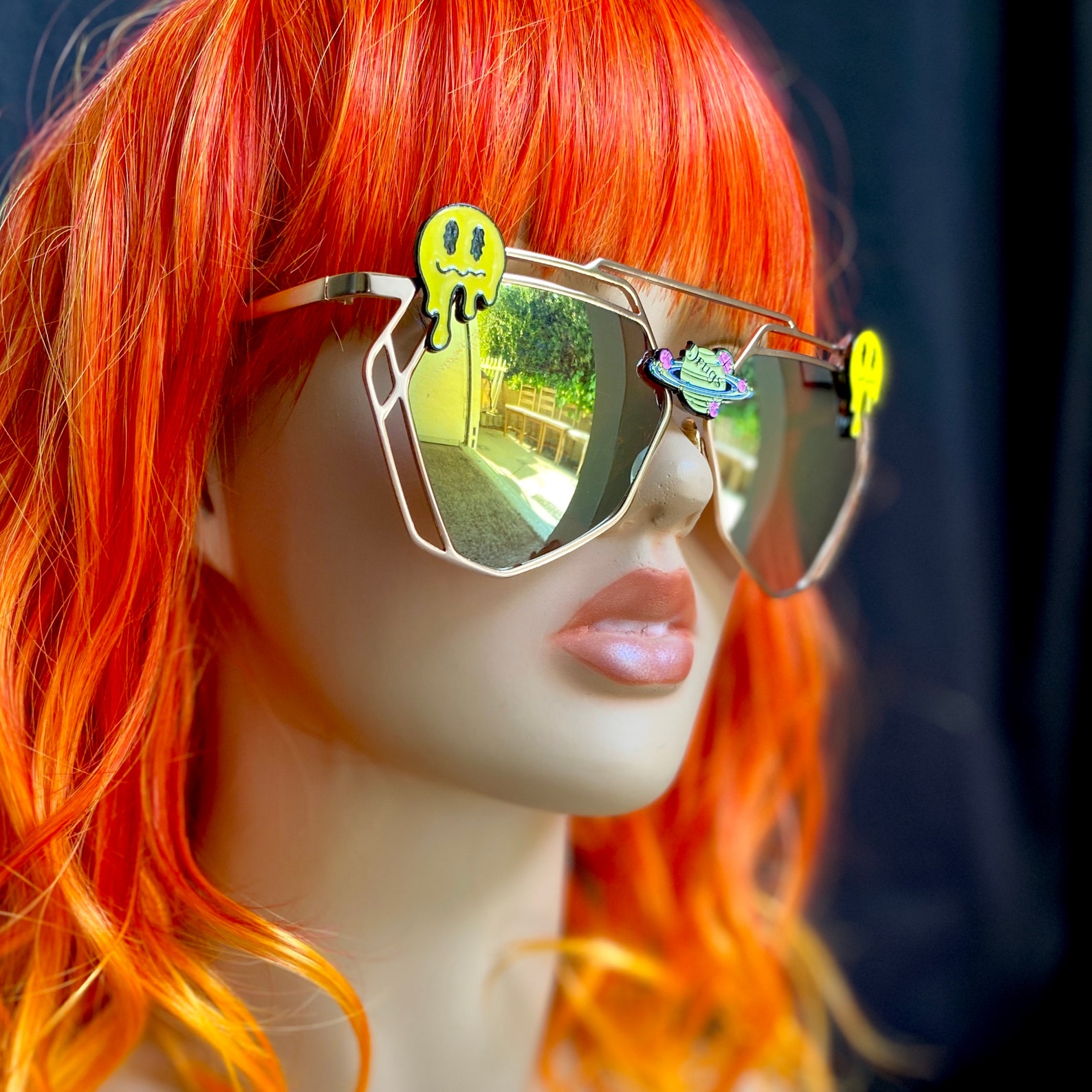 Trippy Melted Sunglasses Dripping Melting Glasses Etsy