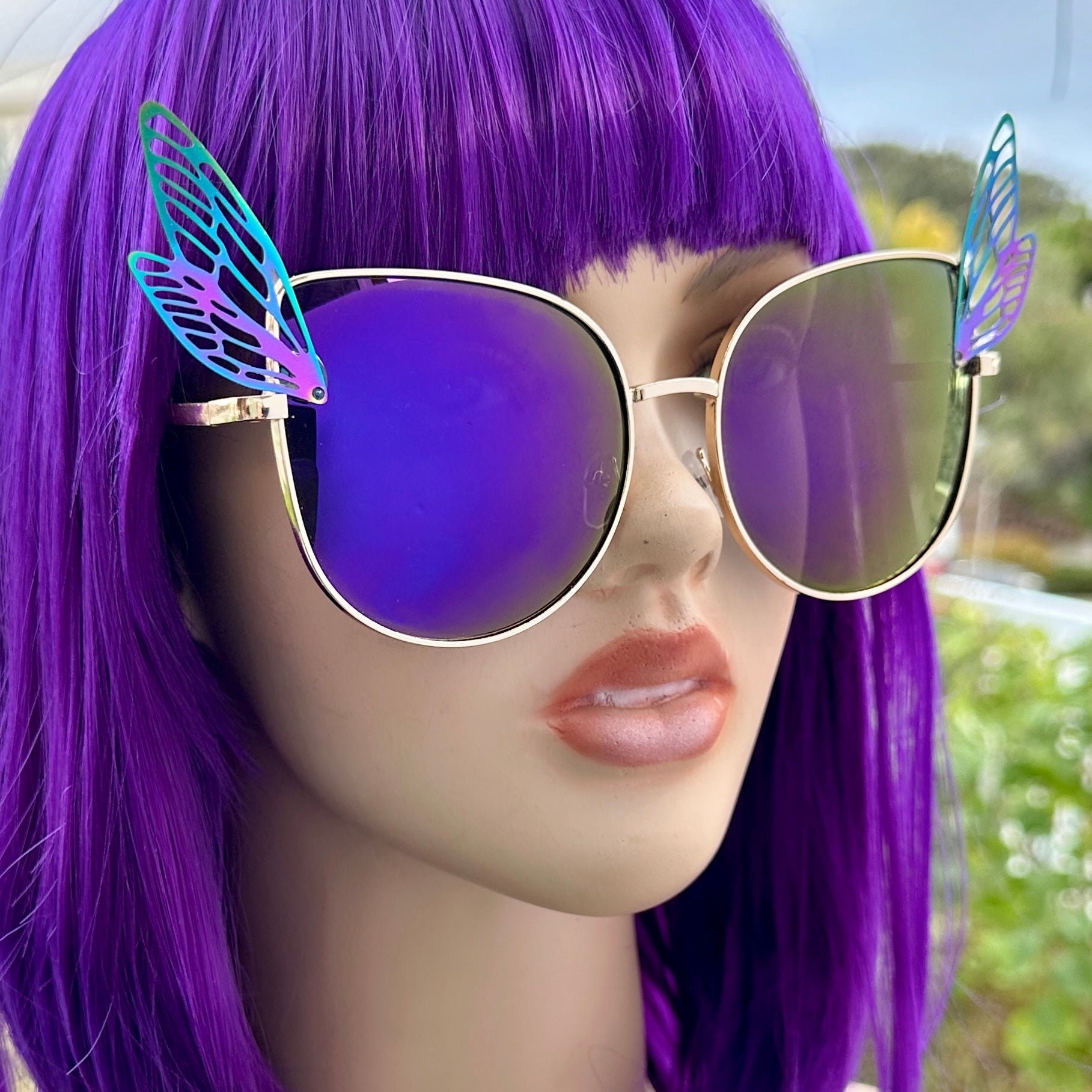 Dragonfly Wings Purplish Sunglasses Dragonfly-Wing-Sunglasses-3.  main image 3