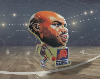 Vintage Charles Barkley Phoenix Suns Pinhead 1990's NBA Basketball Lapel/ Hat Pin