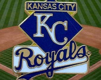 Pin de béisbol vintage de los Kansas City Royals de la MLB de la década de 1980