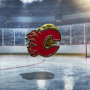 Vintage Calgary Flames NHL 1990&#39;s Hockey Lapel/ Hat Pin